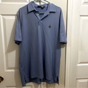 Ralph Lauren RLX Blue Polo Shirt Classic Design Golf Size Large